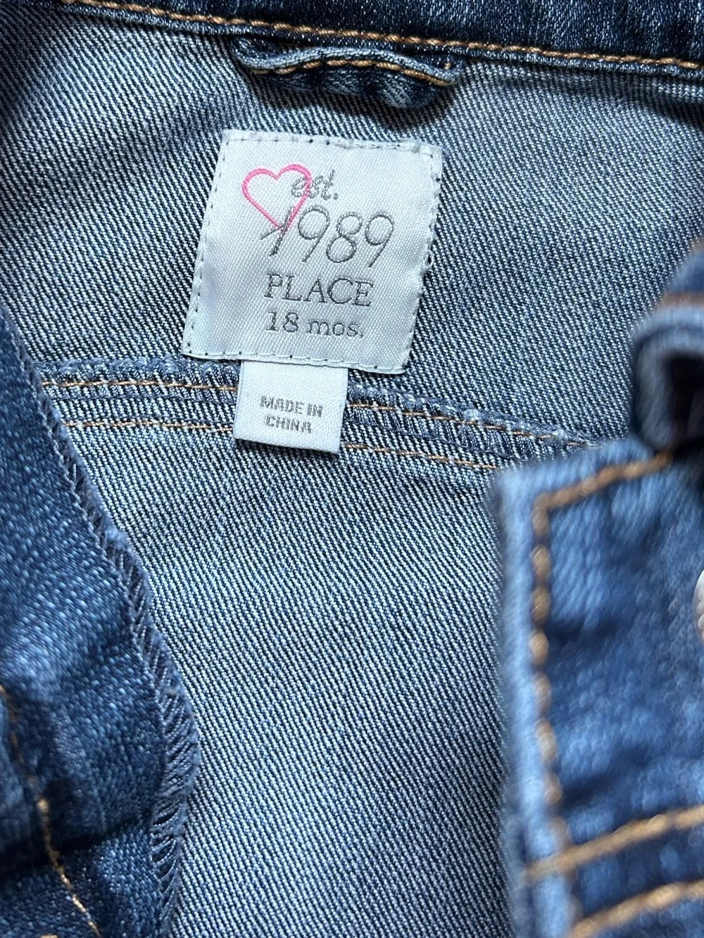Dark Blue Denim Jacket size 18 months